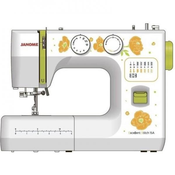 картинка Janome Excellent Stitch 15A белый швейная машинка в интернет-магазине  BTK-shop.ru Судак