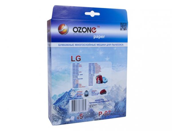 картинка OZONE P-08, тип оригин. мешка:TB-36, 5 шт., бумажные мешки пылесборники для пылесоса LG  в интернет-магазине  BTK-shop.ru Судак